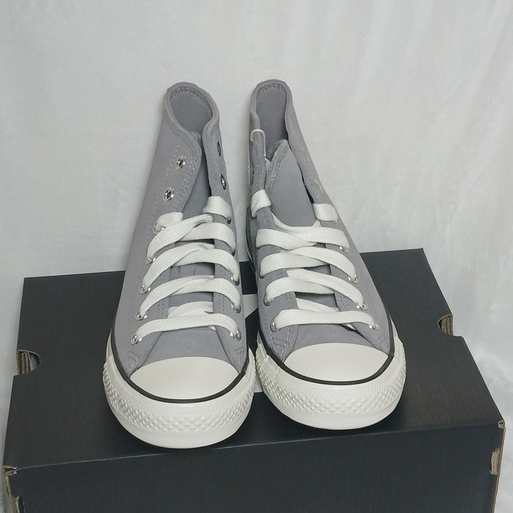 Converse Chuck Taylor All Star Suede, Gray/Black, M 6 / W 8 - Picture 4 of 14